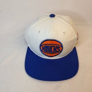 Mitchell & Ness White and Blue Knicks Snapback‎ Hat